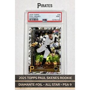 2025 Topps #98 Paul Skenes Diamante Foil All Star Rookie PSA 9